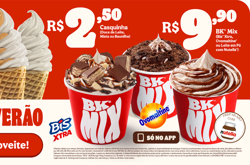 Burger King® apresenta o BK® Verão, temporada de sobremesas com preços promocionais