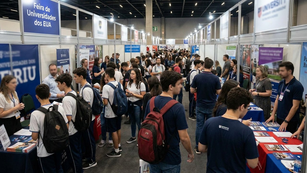 Feira gratuita reúne mais de 40 universidades e abre caminho para estudar nos EUA