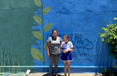 Mural sensorial inspirado em moradora celebra inclusão na nova Praça do Feitosa