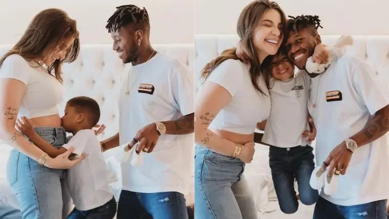 Fred, do Fenerbahce, e a esposa anunciam sexo do novo bebê em chá de revelação