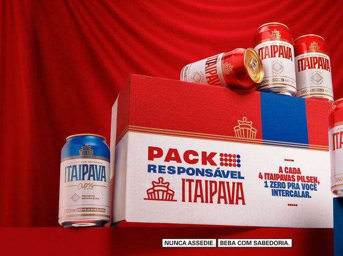 Itaipava inova criando Pack Responsável e distribui latas 0% álcool no Carnaval estimulando consumo responsável