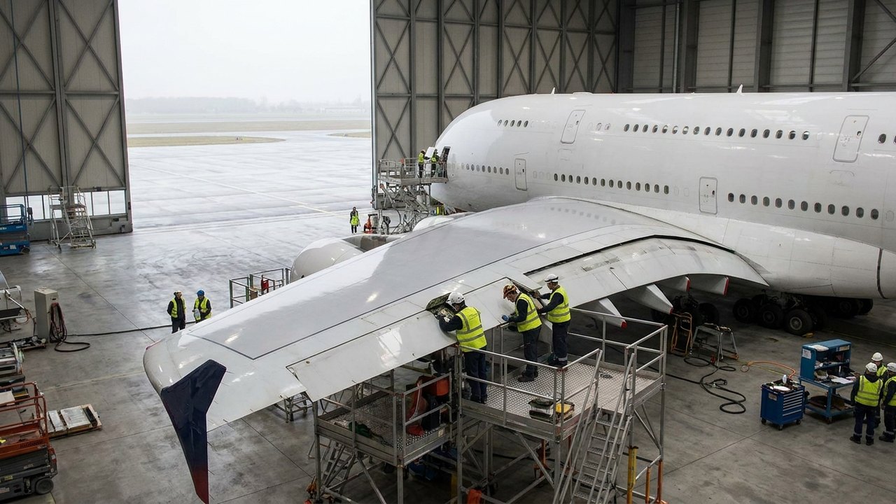 Agência europeia manda inspecionar 16 Airbus A380 após rachaduras nas asas