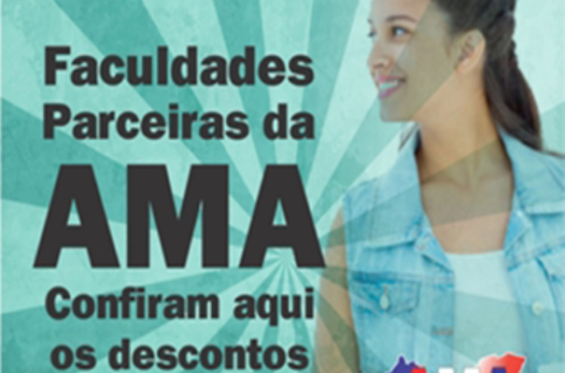 Parceria entre AMA e faculdades garante desconto a funcionários e dependentes