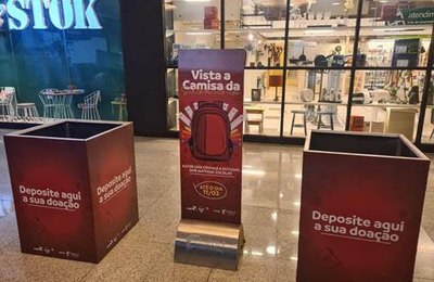 Doação de material escolar: Parque Shopping apoia campanha de arrecadação do Flamengo