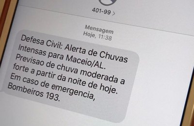 Cadastre e receba alertas de Defesa Civil por mensagem de SMS