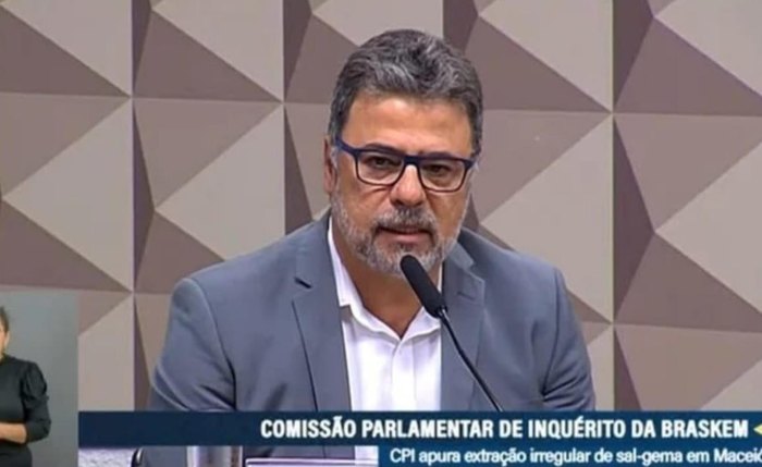 Alexandre Sampaio em depoimento à CPI da Braskem no Senado