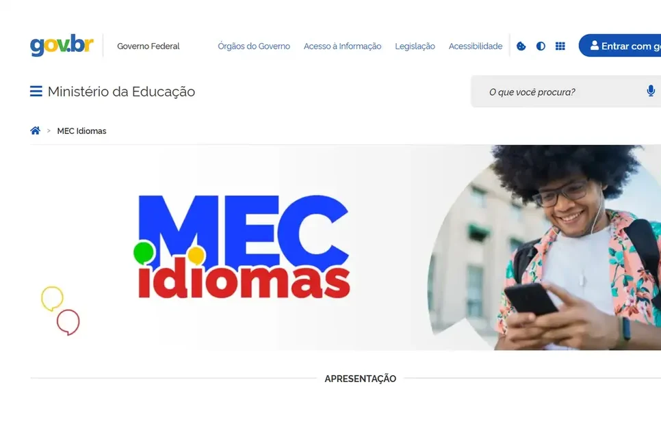 MEC Idiomas / Foto: Foto: Print Screen/MEC