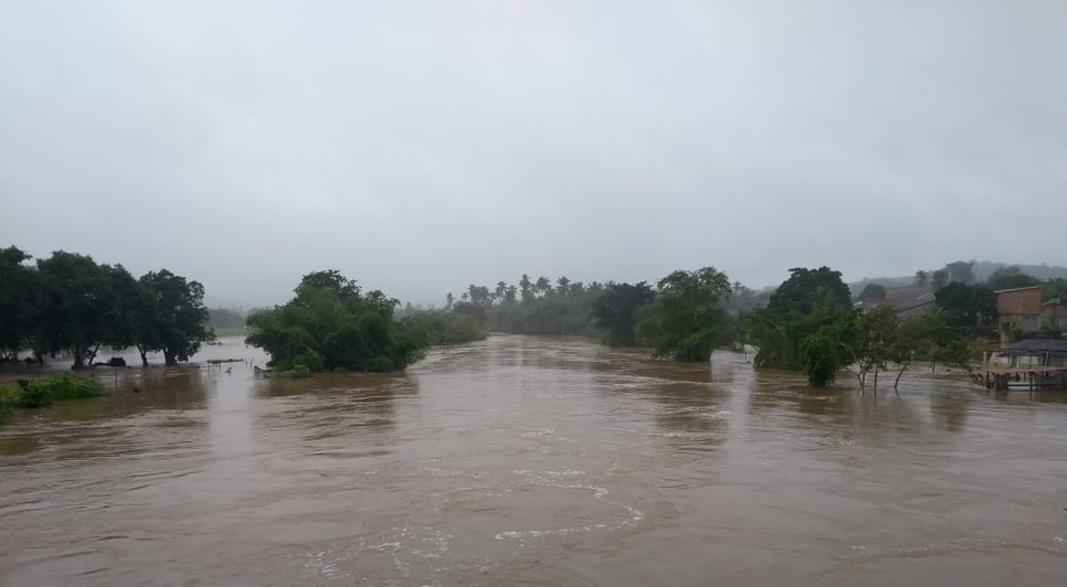nivel de rio Sergipe sobe