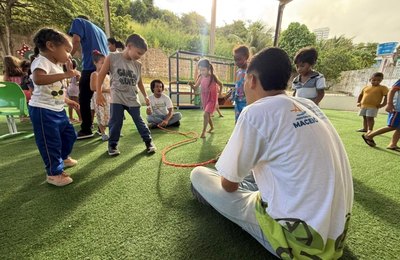 Alurb realiza ação de educação ambiental com crianças do Gigantinhos Poço