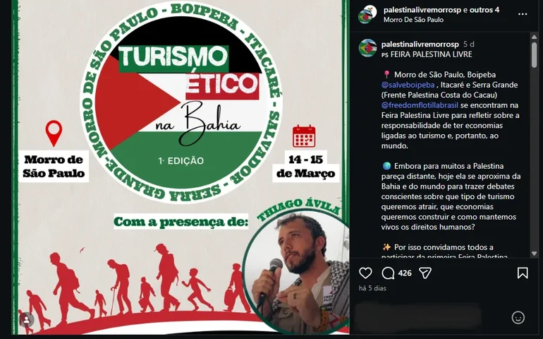 Evento de “turismo ético” na Bahia levanta alerta sobre hostilidade contra turistas israelenses