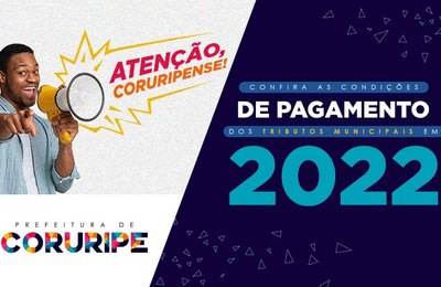 Prefeitura de Coruripe prorroga prazo para o pagamento da cota única do IPTU 2022
