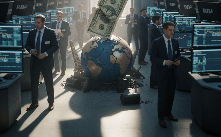 Dólar opera com viés de alta em meio a tensões entre EUA e Europa e queda das commodities