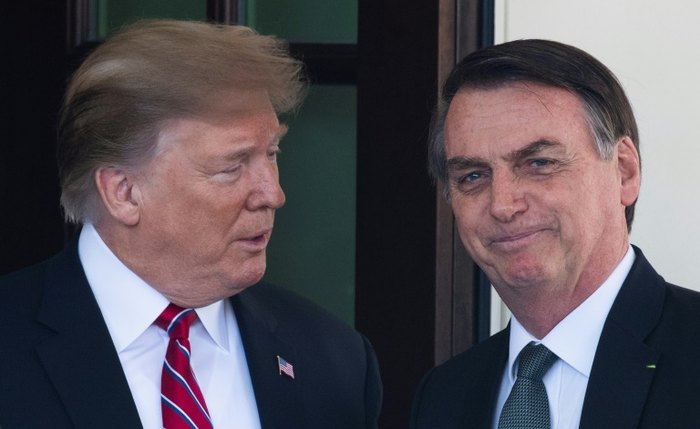 Presidente americano Donald Trump e o presidente do Brasil Jair Bolsonaro, em Washington