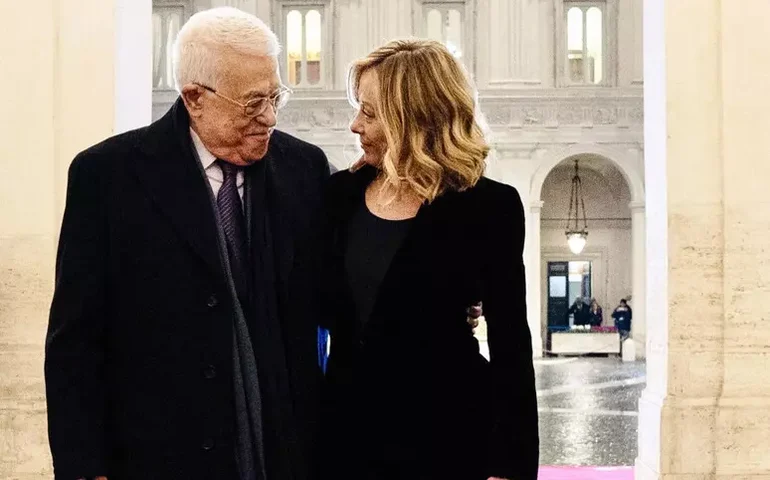 Meloni e Abbas discutem escalada militar 'preocupante' em Gaza