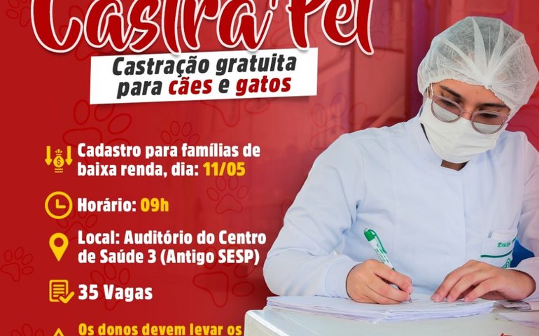 Secretaria de Saúde de Penedo realiza mais uma edição do Castra Pet