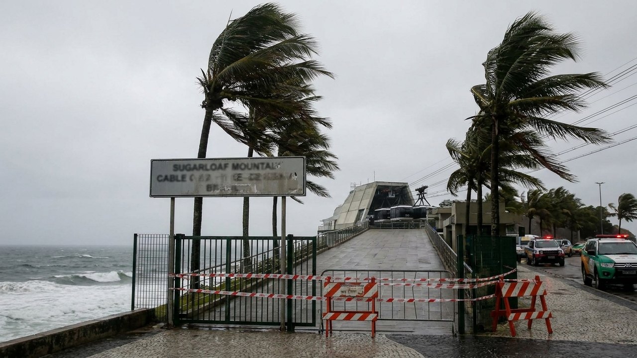 Nove áreas turísticas do Rio são interditadas após alerta de ventos fortes