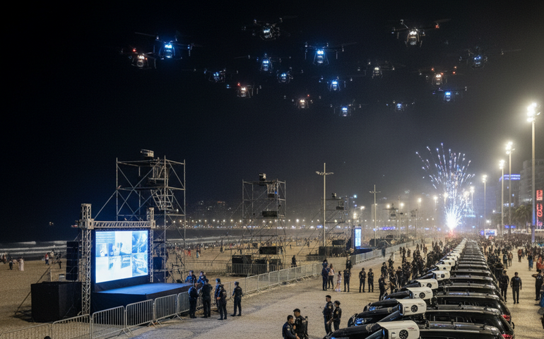 Réveillon 2026: além de drones, segurança terá viaturas com câmeras acopladas, diz Castro