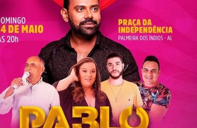 Festa dedicadas às mães palmeirenses contará com sorteios de prêmios e show do cantor Pablo