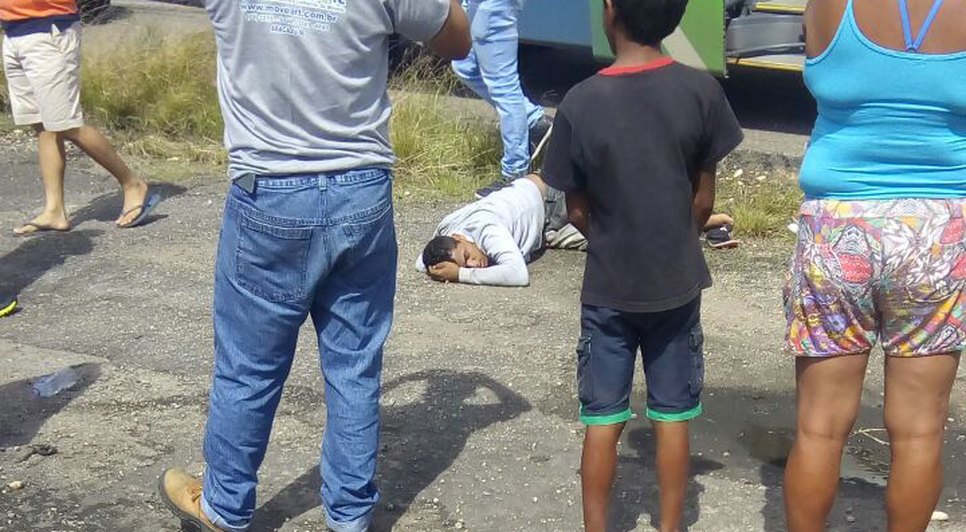 atingido por tiro após tentativva
