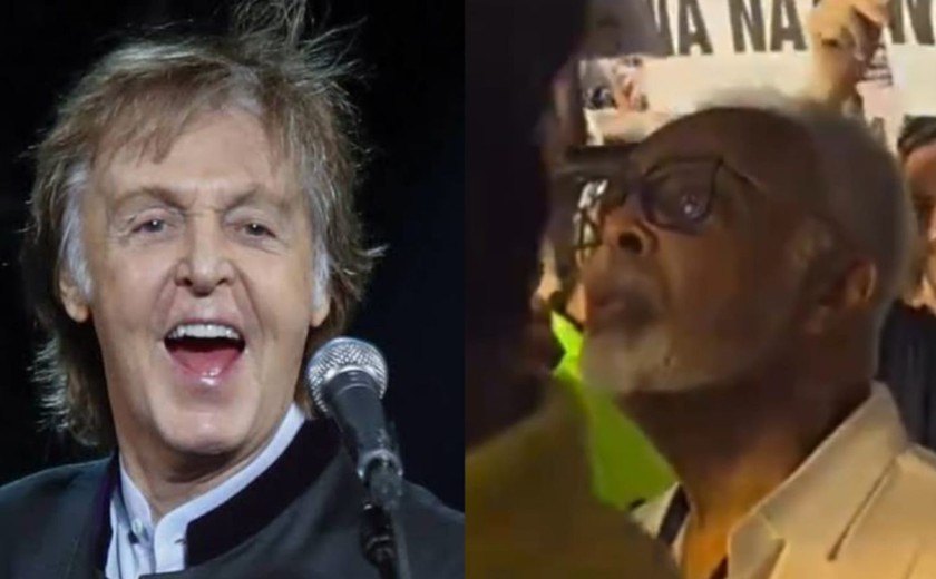 Gilberto Gil aparece curtindo último show de Paul McCartney no Rio
