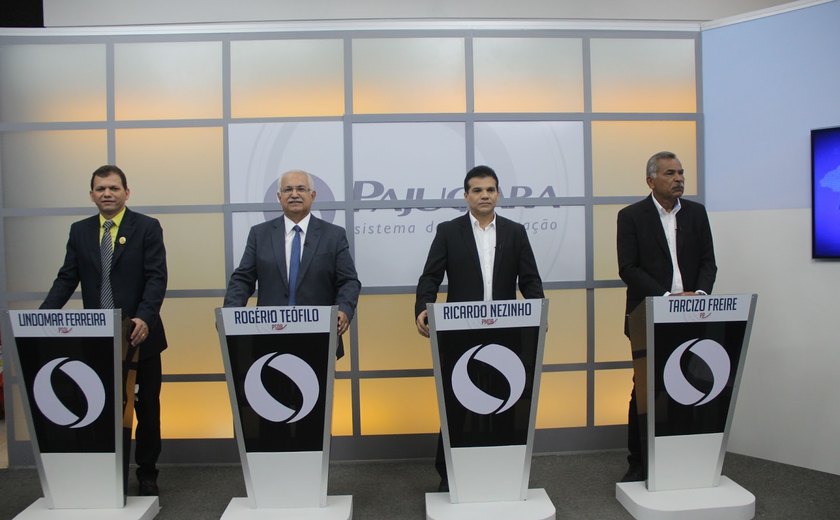 Candidatos a prefeito de Arapiraca participam de debate na TV Pajuçara
