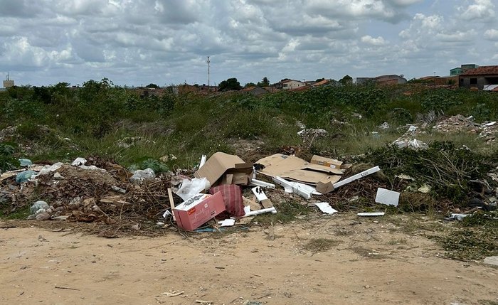 Parte da área que se transformou em lixão no município de Penedo