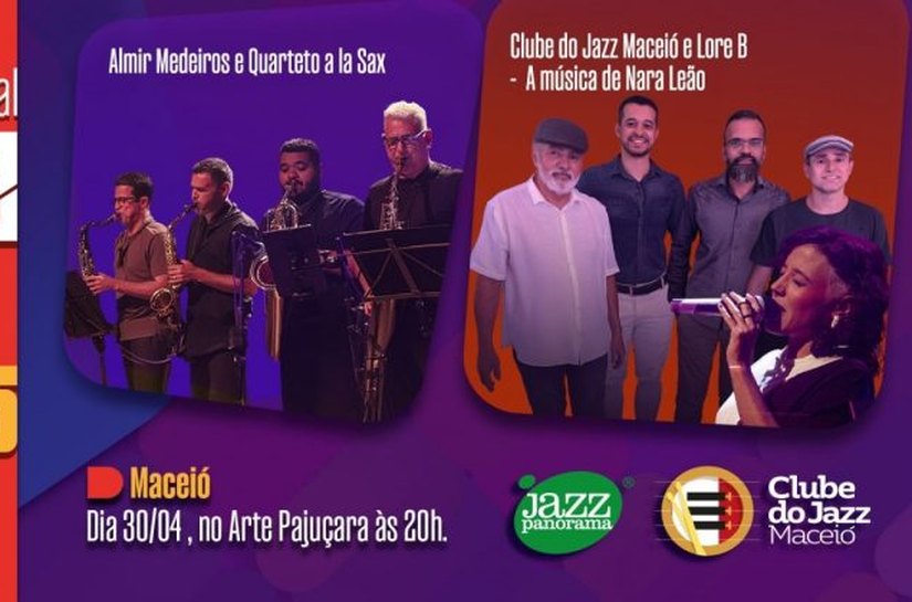 Hoje no Arte Pajuçara o Clube do Jazz com Almir Medeiros e Quarteto La Sax e LoreB