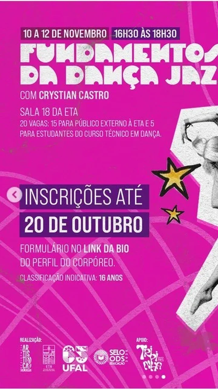 5º Corpóreo da Ufal promove oficinas de Dança Jazz e mostra artística