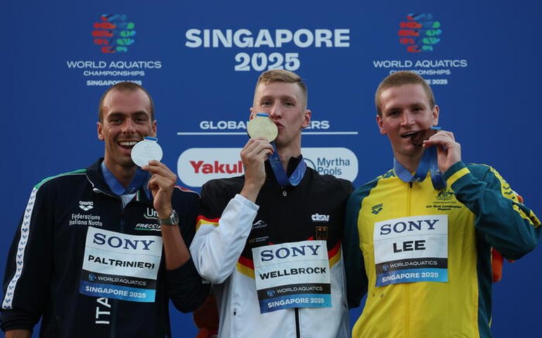 Itália ganha 2 pratas na maratona aquática do Mundial de Natação