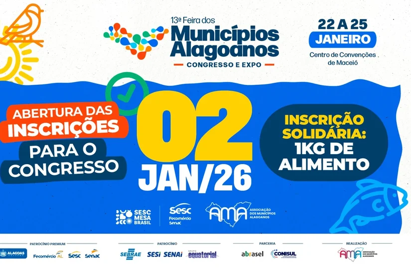 Inscrições para o Congresso dos Municípios começam no dia 02 de janeiro
