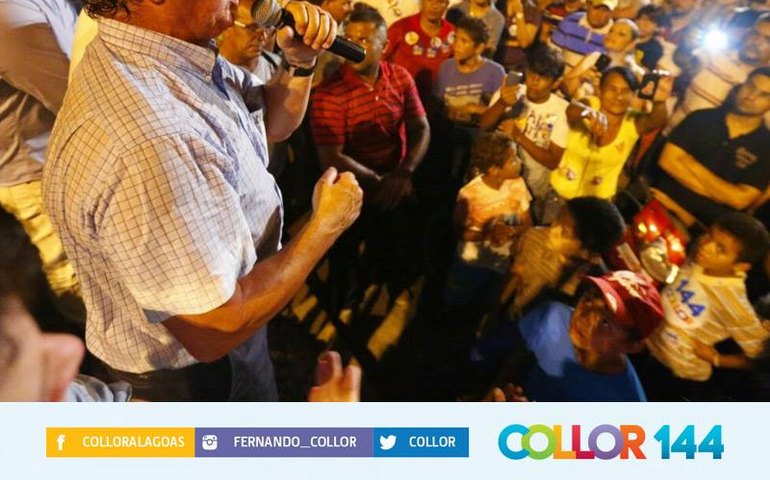 Mar de gente toma às ruas de Atalaia em apoio à reeleição de Collor