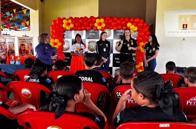 Maio Laranja: Polícia Civil promove ação educativa com crianças da Vila Emater e Pontal da Barra