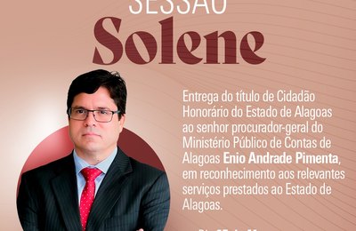 ALE concede título de Cidadão Honorário a procurador-geral do MP de Contas