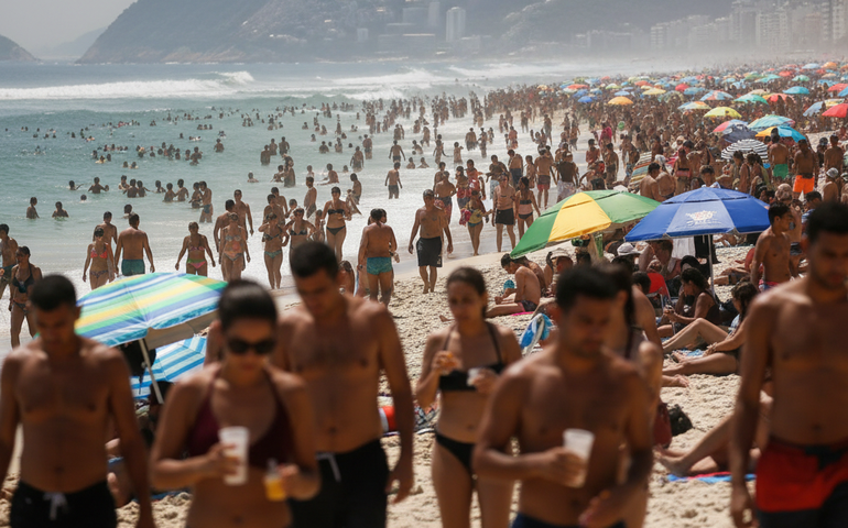 Natal registra calor intenso no Rio, com máxima prevista de 40°C