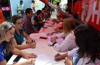 Secretaria de Saúde e Hemoar realizam campanha de doação de sangue, em Palmeira 