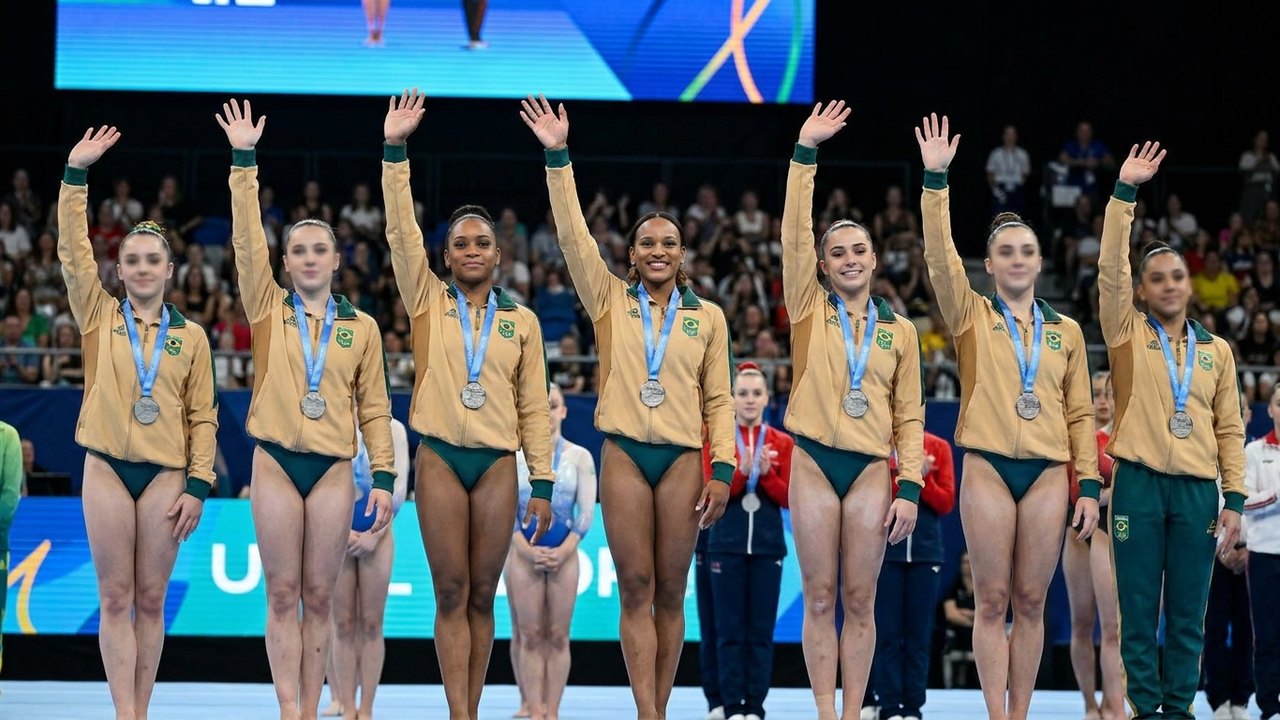Brasil leva prata por equipes no Pan de ginástica; Rebeca volta e avança à final do salto