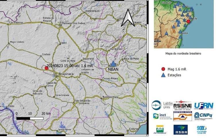 Tremor de Terra assusta moradores de Arapiraca e Craíbas