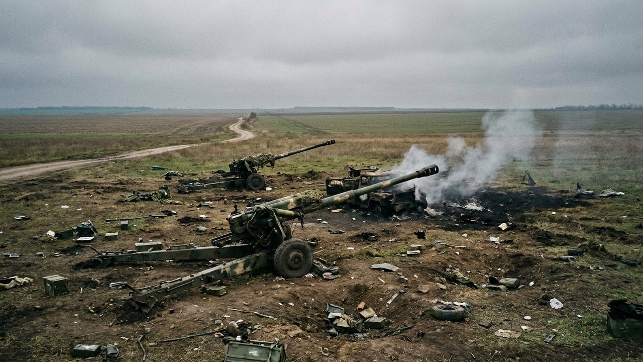 Drones russos atingem obuseiros ucranianos M114 e M198 na região de Zaporozhie