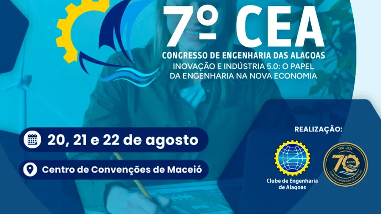 Inovação e Indústria 5.0 serão debatidas no 7º Congresso de Engenharia das Alagoas