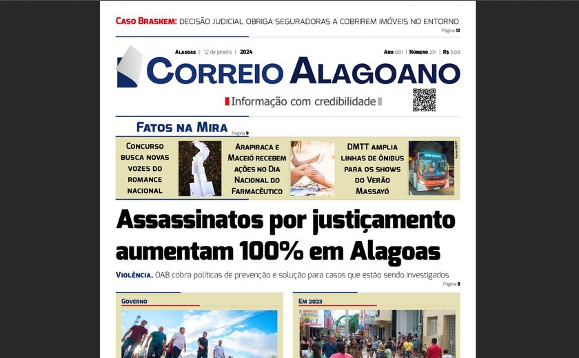 Assassinatos por justiçamento aumentam 100% em Alagoas