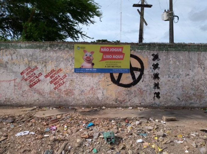 Atos de vandalismo prejudicam trabalho de limpeza urbana em Maceió