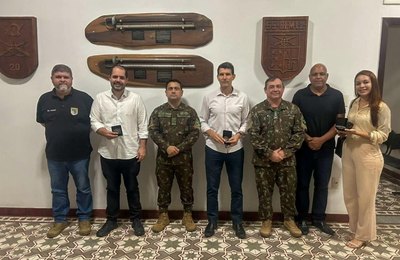 Semsc participa de reunião com o 59º Batalhão de Infantaria Motorizado do Exército Brasileiro