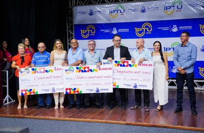 Prefeitura de Arapiraca realiza a premiação dos ganhadores da 1ª edição do IPTU 2025