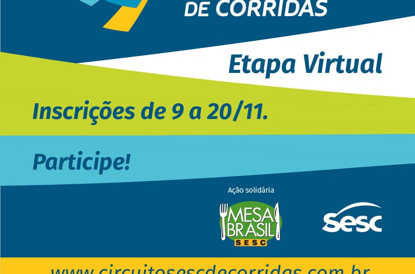 Circuito Sesc de Corridas promove etapa virtual solidária