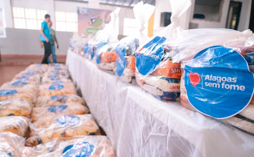 Alagoas sem Fome doa uma tonelada de alimentos à instituição que atua em áreas banhadas pela lagoa Mundaú