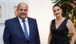 O secretário Gustavo Pontes e sua esposa, Luciana de Fátima Leite Pontes de Miranda. - Foto: Reprodução