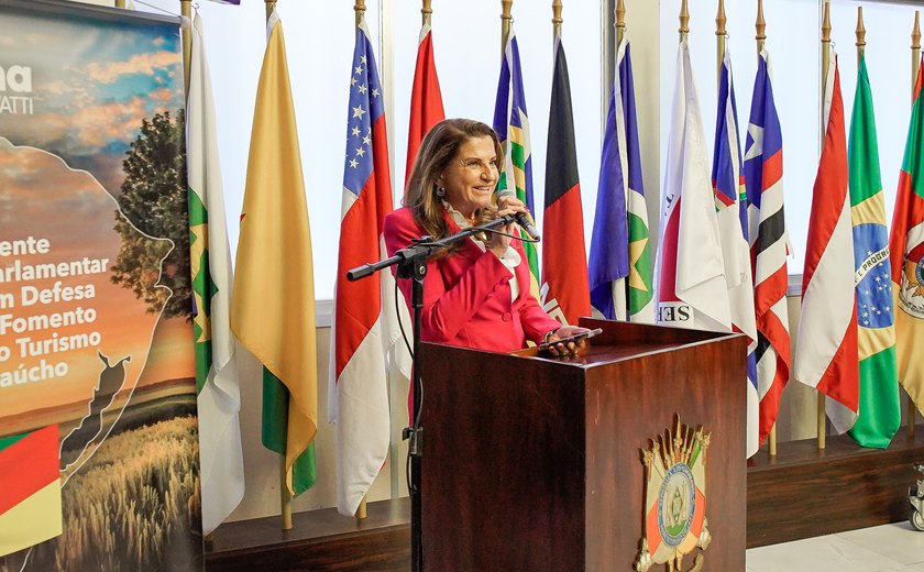 Em nome do trade, Marta Rossi fala da Defesa e Fomento do Turismo Gaúcho no lançamento da Frente Parlamentar