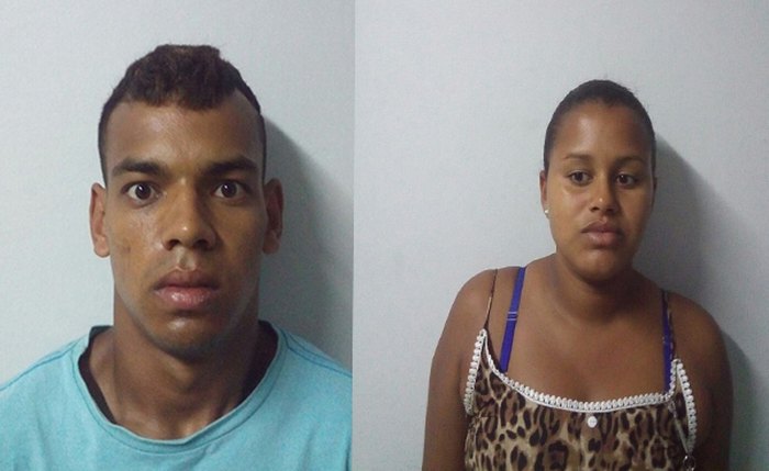 Sávio Fortunato e Luana Mariana, presos em Paripueira (Foto: ASCOM/PC)