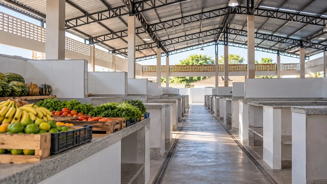 Prefeitura de Palmeira prevê entregar Mercado Público em quatro meses e levar feirantes para o interior do prédio