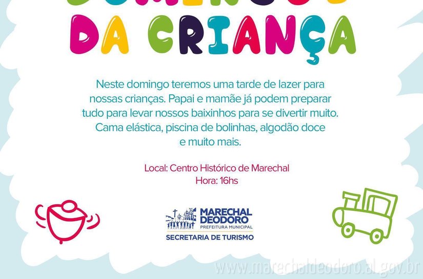 Domingo é dia de festa para a criançada em Marechal